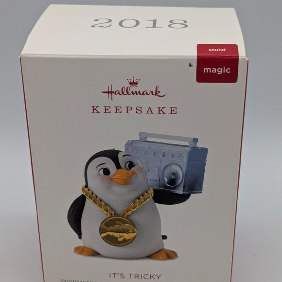 Hallmark Keepsake It's Tricky 2018 Magic Sound Penguin Christmas Ornament - Picture 3 of 10